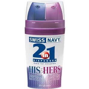  Возбуждающий лубрикант для двоих Swiss Navy Lube 2-in-1 HIS HERS Stimulating Gels 50 мл 