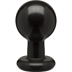  Круглая черная анальная пробка Classic Round Butt Plugs Large 12,1 см 