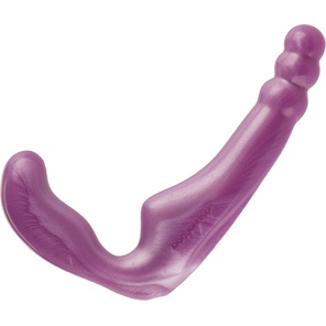  Безремневой фиолетовый страпон из силикона The Gal Pal 17 см 