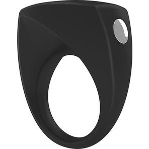  Чёрное эрекционное кольцо B6 с вибрацией 