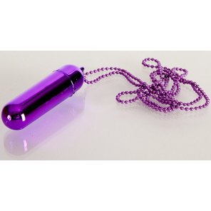  Фиолетовый мини-вибратор на цепочке 