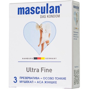  Ультратонкие презервативы Masculan Ultra 2 Fine с обильной смазкой 3 шт 