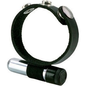  Кожаное эрекционное кольцо с вибрацией COLT 