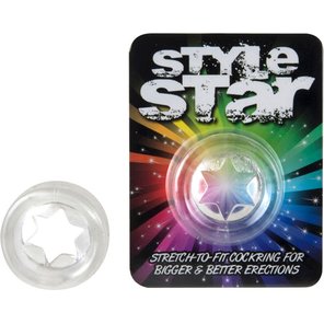  Прозрачное эрекционное кольцо STYLE STAR COCKRING 