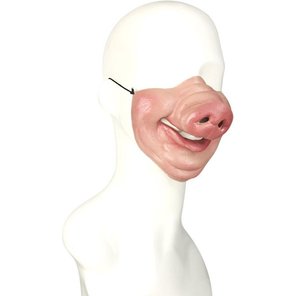  Латексная маска свиньи на пол-лица 