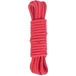 Красная хлопковая веревка для бондажа, 10 м 