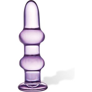  Фиолетовый анальный стимулятор из стекла, 13 см 