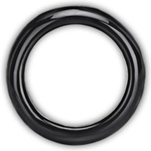  Черное стеклянное кольцо ручной работы 4 см 