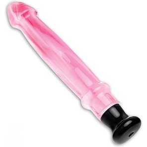  Стеклянный розовый вибратор Titus Love Wand, 20,5 см 