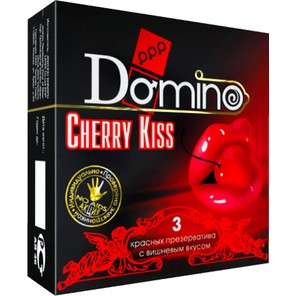  Презервативы Domino Cherry Kiss со вкусом вишни 3 шт 
