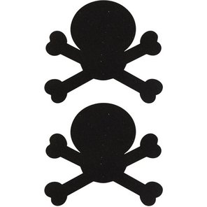 Украшение на соски Nipple Stickers в форме черепов 