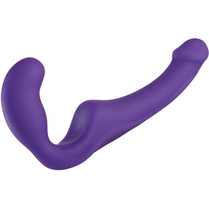  Фиолетовый безремневой страпон Share из нежного силикона 