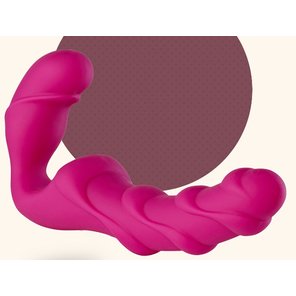  Безремневой ярко-розовый страпон Share XL 