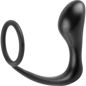  Эрекционное кольцо с анальной пробкой Ass-Gasm Cockring Plug 