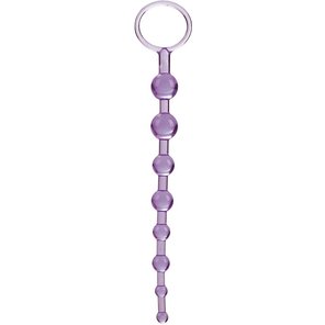  Фиолетовая анальная цепочка First Time Love Beads 21 см 