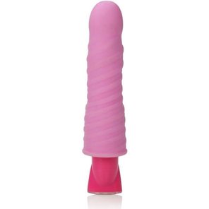  Розовый гнущийся вибромассажёр 10-Function Pleasure Bendie Vibes 20 см 