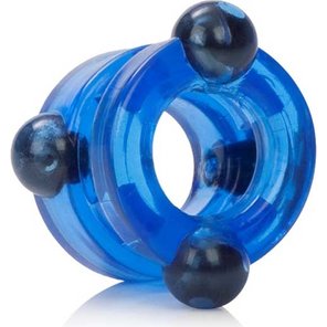  Голубое двойное эрекционное кольцо с магнитами Magnetic Power Ring 