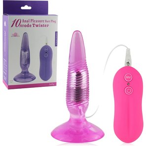  Фиолетовый анальный стимулятор Twister с вибрацией 