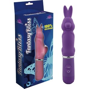  Фиолетовый вибростимулятор в форме кролика 10 Function Rabbit 19 см 