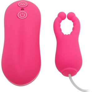  Розовый вибростимулятор с усиками Angel Baby NIpple Cock clips 