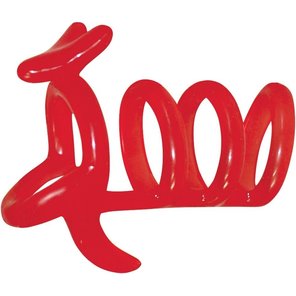  Красная рельефная насадка на пенис Funny Kangaroo 