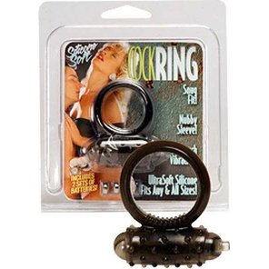  Эрекционное кольцо с вибрацией MINI VIBRATNG COCKRING BLACK 