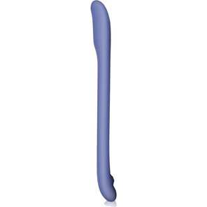  Голубой плоский гнущийся вибромассажер Serenity 20,3 см 