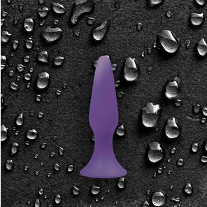  Фиолетовая анальная пробка Sliders Silicone Anal Plugs Medium на присоске 12,45 см 