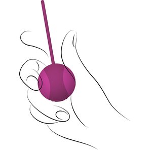  Розовый вагинальный шарик соло STELLA I со сменным грузом 