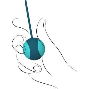  Бирюзовый вагинальный шарик соло STELLA I со сменным грузом 