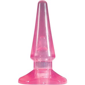  Розовая анальная пробка с вибропулей Passion Plug 10,5 см 