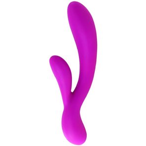  Перезаряжаемый вибратор Angela с клиторальным отростком 21 см 