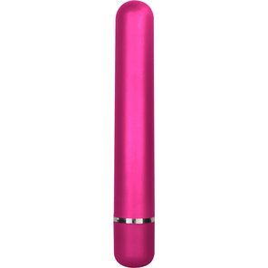  Ярко-розовый гладкий вибратор GYRATING VIBRATOR 18 см 
