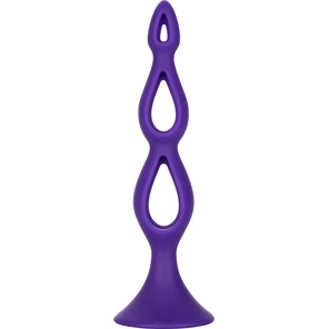  Фиолетовая анальная елочка Silicone Triple Probe 14,5 см 