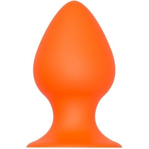  Оранжевая анальная пробка PLUG WITH SUCTION CUP 11,6 см. 
