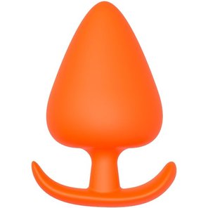  Оранжевая анальная пробка PLUG WITH T-HANDLE 13,4 см 