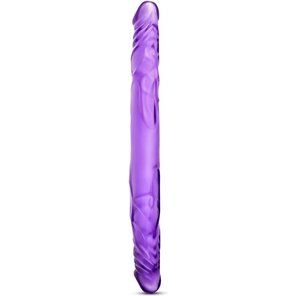  Фиолетовый двусторонний фаллоимитатор 14 Inch Double Dildo 35 см. 