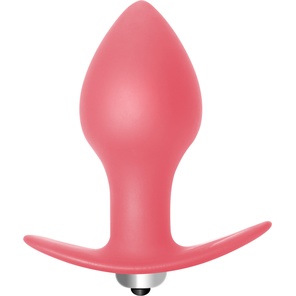  Розовая анальная вибропробка Bulb Anal Plug 10 см 