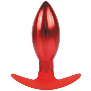 Каплевидная анальная втулка красного цвета 10,6 см 