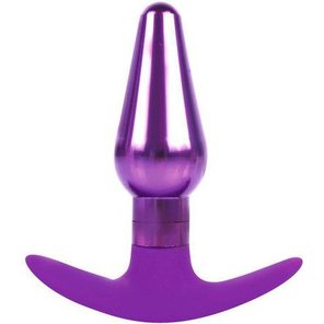 Анальная пробка-конус фиолетового цвета 9,6 см 