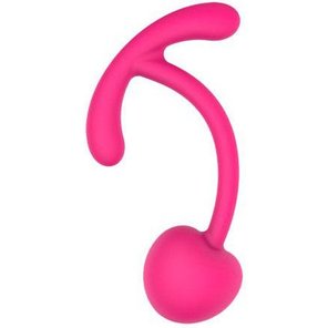  Розовый вагинальный шарик с ограничителем 