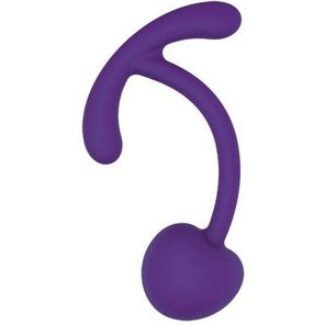  Фиолетовый вагинальный шарик с ограничителем 