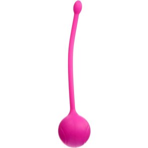 Розовый металлический шарик с хвостиком в силиконовой оболочке 