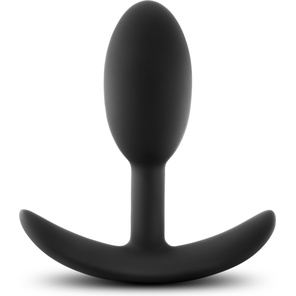 Черная анальная пробка Wearable Vibra Slim Plug Small 8,9 см. 