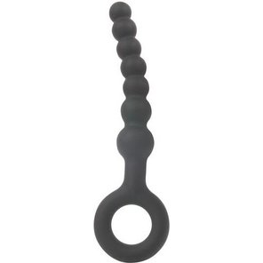  Черный анальный стимулятор-елочка с ограничителем 13,5 см 