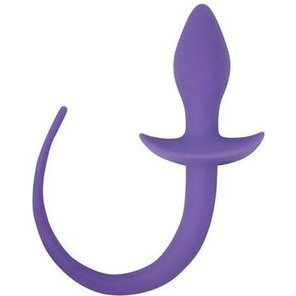  Фиолетовая анальная втулка с хвостиком 