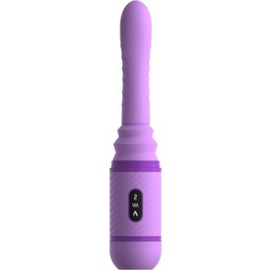  Фиолетовый автоматический вибромассажер с функцией поступательных движений Love Thrust-Her 