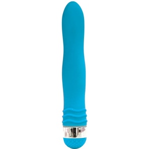  Голубой эргономичный вибратор Sexy Friend 17,5 см 
