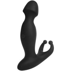  Черный силиконовый массажер простаты Sex Expert 11,7 см 