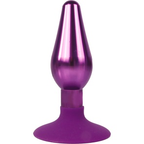  Фиолетовая конусовидная анальная пробка 10 см 